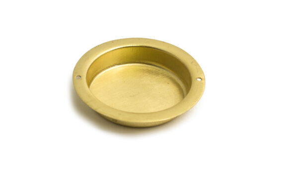 Skjutdörrshandtag av stål. För hål med diameter 40 mm. I förpackning med 2 st. Mässing