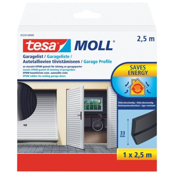 Tätningslist garage 2,5m svart