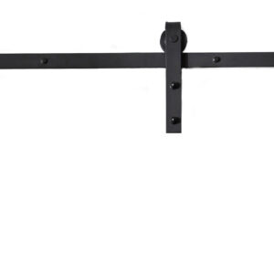 Skjutdörrsbeslag Retro Frontmonterad Svart