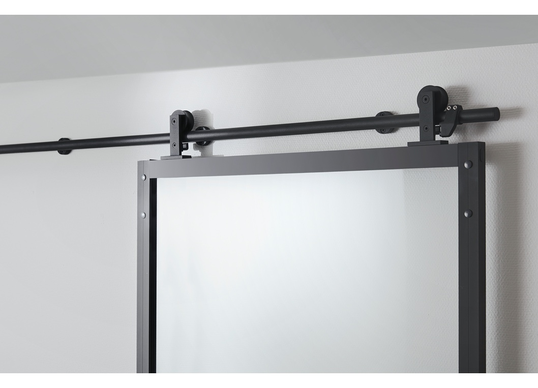 Skjutdörrsbeslag Style Toppmonterad Svart