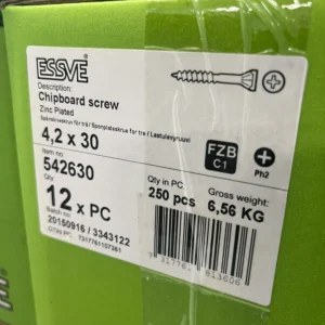 WK byggtorg ESSVE Spånskiveskruv 4,2x30