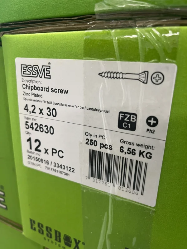 WK byggtorg ESSVE Spånskiveskruv 4,2x30