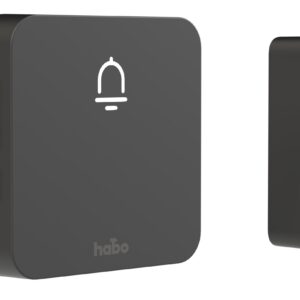 Trådlös Dörrklocka Set Nordic Svart
