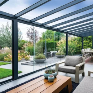 Skjutdörr Ramfri glasdörr